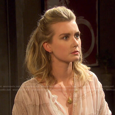 Claire's white lace bra on Days of our Lives