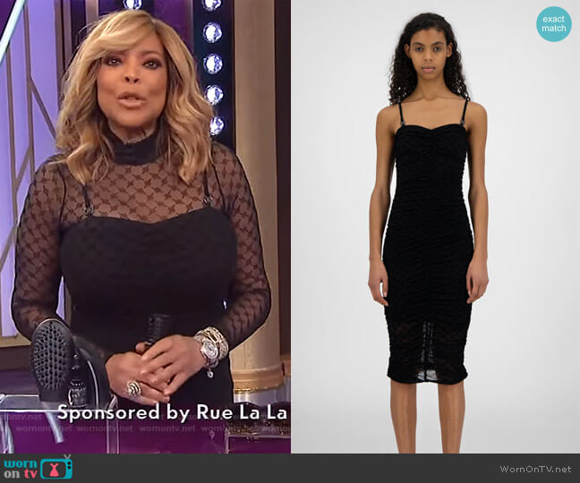 Black Monogram Hola Dress by Daily Paper worn by Wendy Williams on The Wendy Williams Show