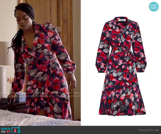 Diane von Furstenberg Carla Dress worn by Sabrina Hollins (Novi Brown) on Tyler Perrys Sistas