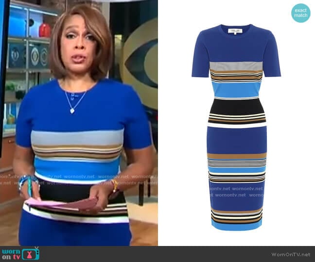 WornOnTV: Gayle King’s blue striped dress on CBS This Morning | Gayle ...