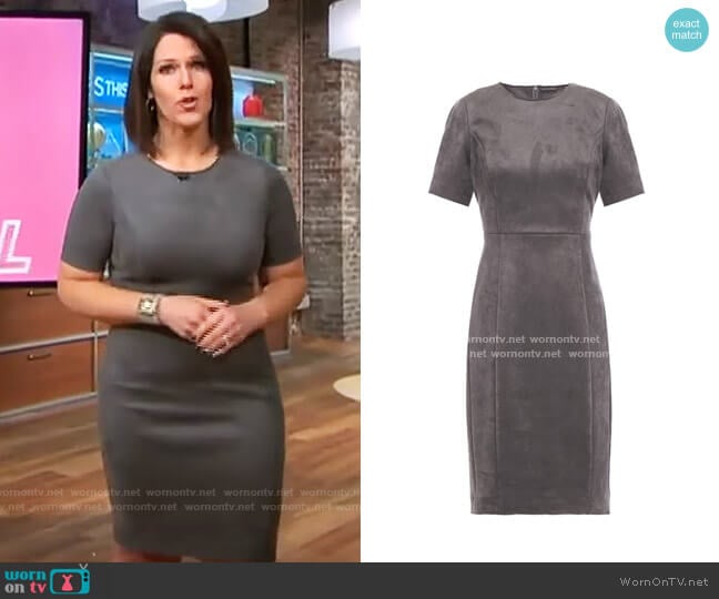 elie tahari emily suede dress