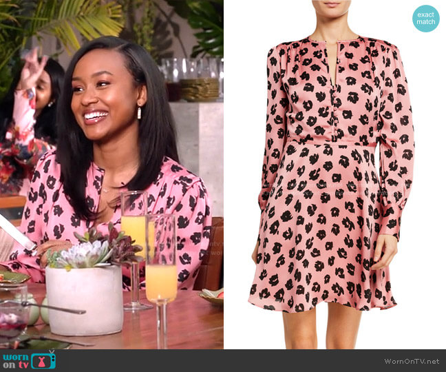 Danette Long-Sleeve A-Line Dress by Equipment worn by Olivia Lockhart (Katlyn Nichol) on Black-ish