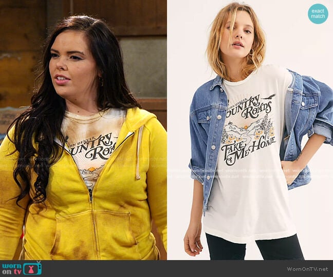 Country Roads Tee by Free People worn by Lou Hockhauser (Miranda May) on Bunkd