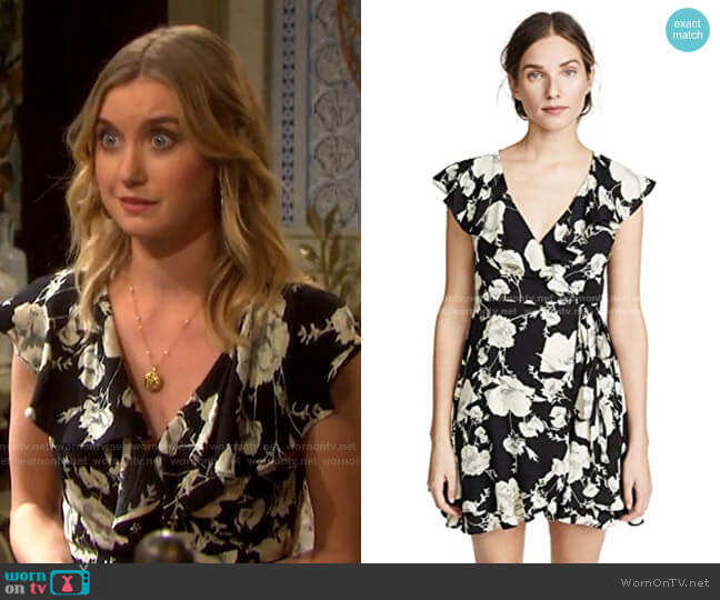 French Quarter Printed Mini Dress by Free People worn by Claire Brady (Isabel Durant ) on Days of our Lives