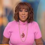 Gayle King’s pink sweater dress on CBS Mornings