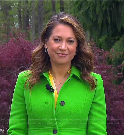 Ginger’s green coat on Good Morning America