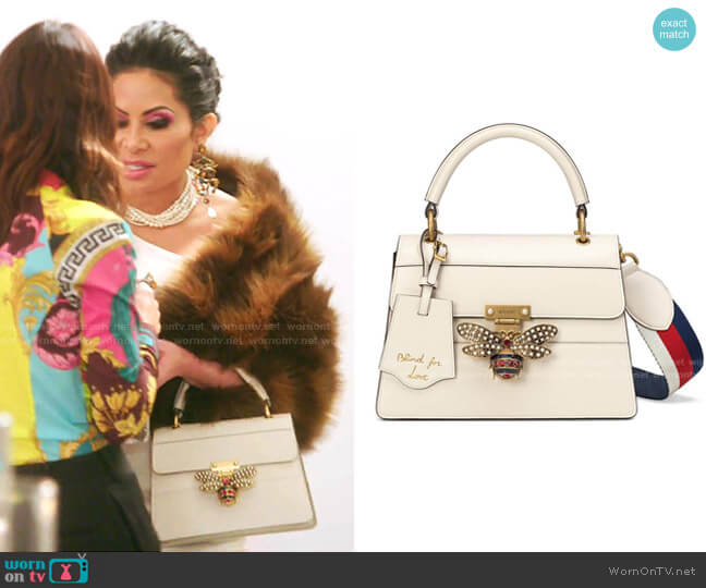 Queen Margaret Top Handle Leather Satchel by Gucci worn by Jen Shah on The Real Housewives of Salt Lake City