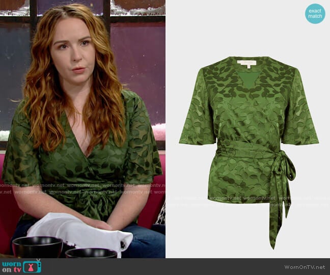 Hobbs Dorothy Blouse worn by Mariah Copeland (Camryn Grimes) on The Young and the Restless