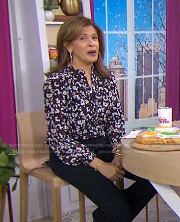 Hoda’s floral print blouse on Today