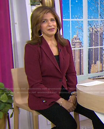 Hoda’s burgundy blazer on Today