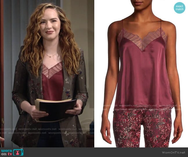 IRO Berwyn Cami worn by Mariah Copeland (Camryn Grimes) on The Young and the Restless