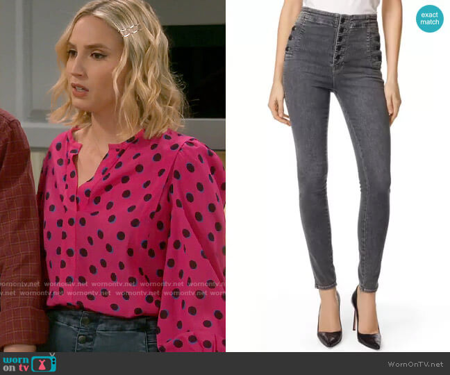 J Brand Natasha Jeans worn by Mandy Baxter (Molly McCook) on Last Man Standing