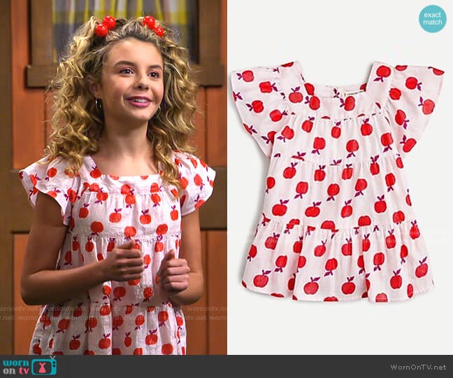 Girls' Apple Graphic Tee  by J. Crew worn by Destiny Baker (Mallory James Mahoney) on Bunkd