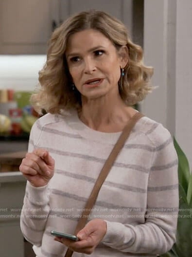 Jean’s white and grey striped sweater on Call Your Mother