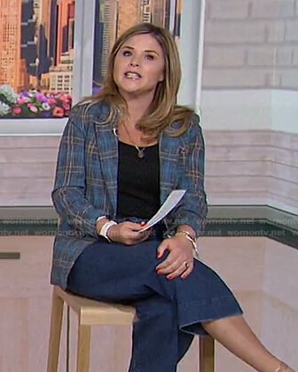 Jenna's blue plaid blazer on Today