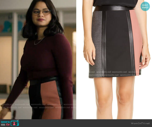WornOnTV: Mel’s colorblock leather detail skirt on Charmed | Melonie ...