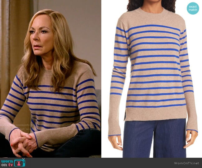 AAA Lean Lines Cashmere Sweater by La Ligne worn by Bonnie Plunkett (Allison Janney) on Mom