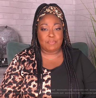 Loni’s leopard colorblock print dress on The Real