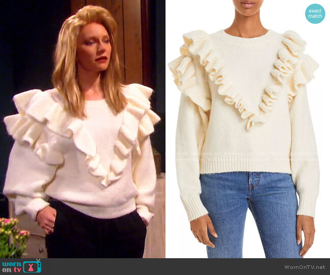 Versace In Mind Ruffled Sweater by Lost and Wander worn by Marci Miller (Marci Miller) on Days of our Lives