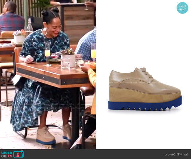 Elyse Platform Brouges by Stella McCartney worn by Rainbow Johnson (Tracee Ellis Ross) on Black-ish