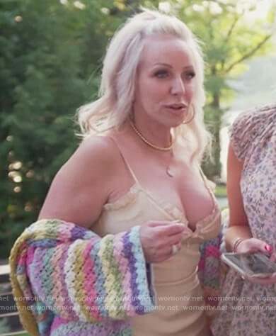 Margaret's multicolored knit cardigan on The Real Housewives of New Jersey