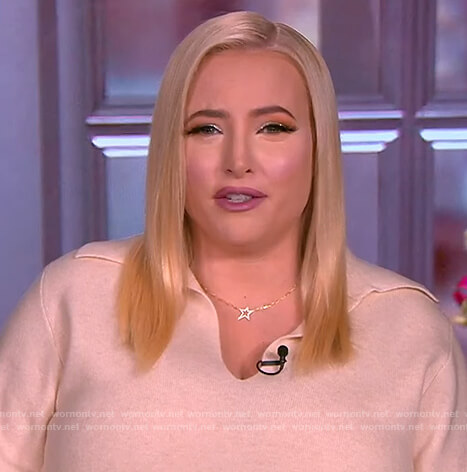 Meghan’s ivory collared knit sweater on The View