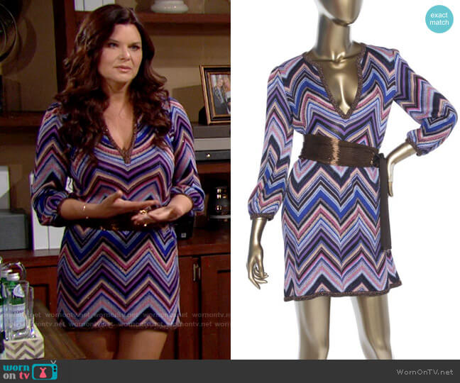 Missoni Multi Color Dress worn by Katie Logan (Heather Tom) on The Bold & the Beautiful