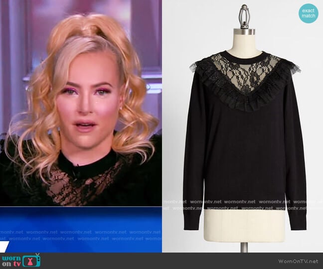 So Frilled to Meet You Sweater by ModCloth worn by Meghan McCain on The View