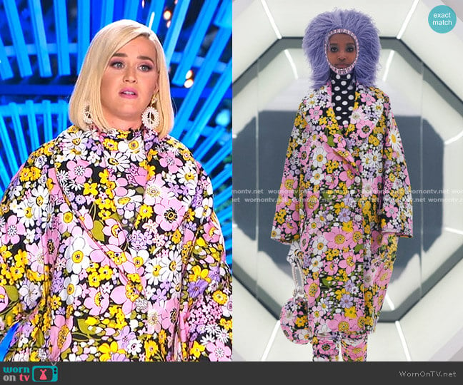 Fall 2020 Collection by Moncler 8 x Richard Quinn worn by Katy Perry on American Idol