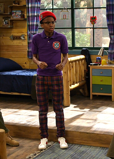 Noah's plaid pants on Bunkd