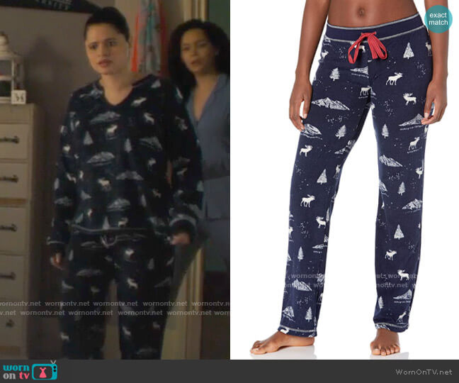 PJ Salvage Let's Get Toasty Jammie Pant worn by Mel Vera (Melonie Diaz) on Charmed