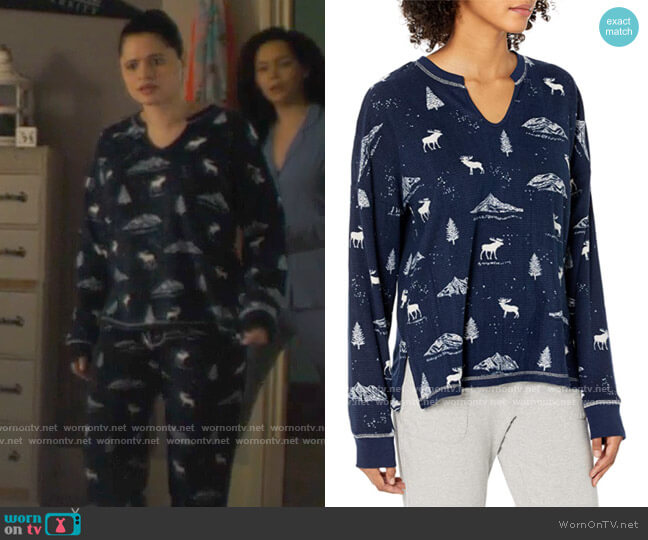 PJ Salvage Let's Get Toasty Long Sleeve Top worn by Mel Vera (Melonie Diaz) on Charmed