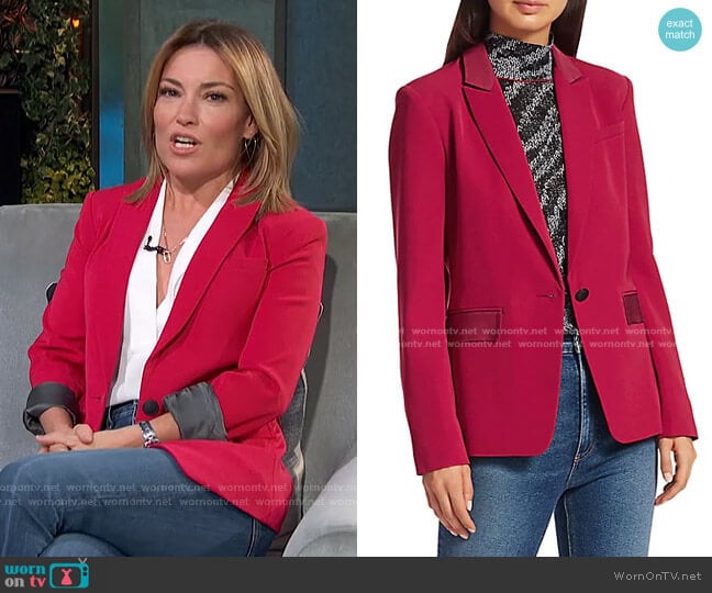 Rylie Button-Front Blazer by Rag & Bone worn by Kit Hoover on Access Hollywood