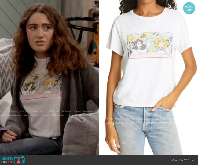 Re/Done Classic Roadtrip Graphic Tee worn by Jackie Raines (Rachel Sennott) on Call Your Mother