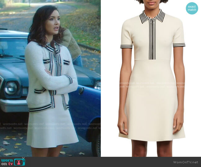 Paulzy A-Line Knit Dress by Sandro worn by Bess (Maddison Jaizani) on Nancy Drew