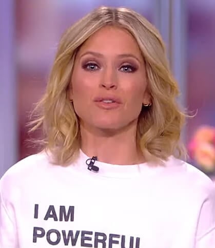 Sara’s empowerment sweatshirt on The View