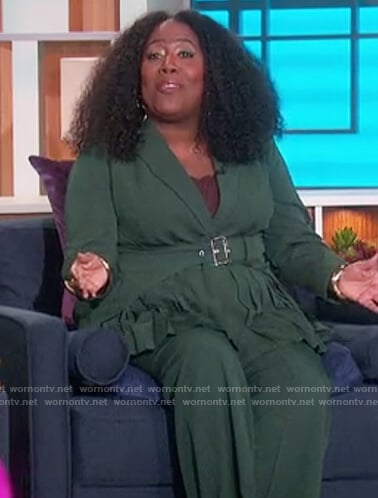 Sheryl’s green belted blouse on The Talk