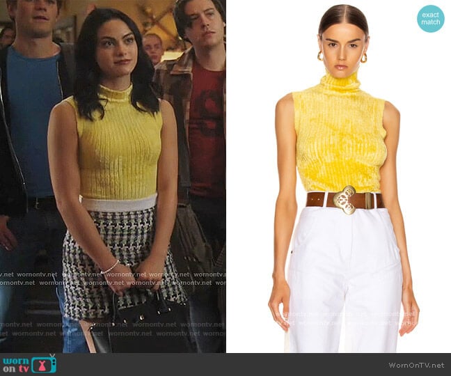 Saya Ribbed Turtleneck Sweater by Sies Marjan worn by Veronica Lodge (Camila Mendes) on Riverdale