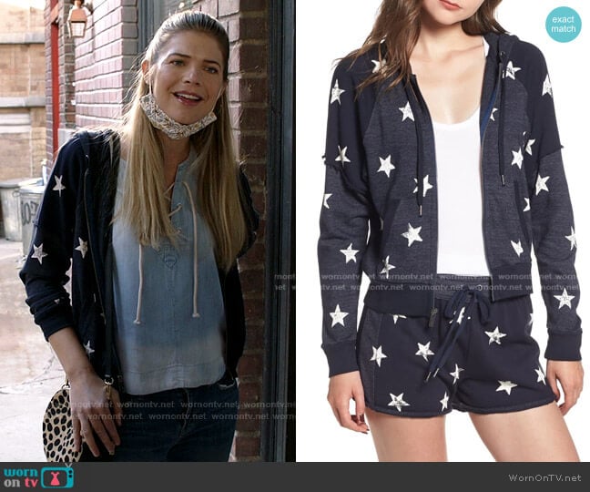 Star Zip-Up Hoodie by Splendid worn by Tami Tamietti (Kate Miner) on Shameless