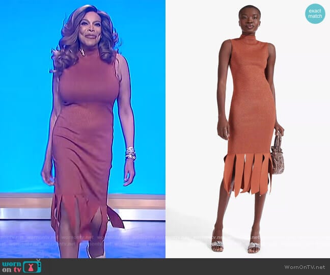 Pat Dress by Staud worn by Wendy Williams on The Wendy Williams Show