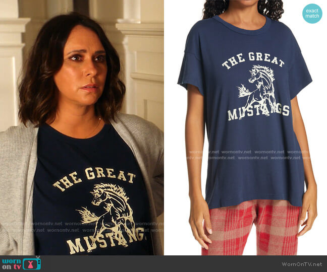 The Boxy Crew Mustang Graphic Tee by The Great worn by Maddie Kendall (Jennifer Love Hewitt) on 9-1-1