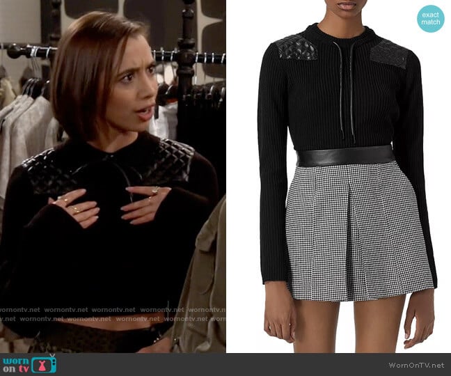 The Kooples Ribbed Sweater worn by Celia (Emma Caymares) on Call Your Mother