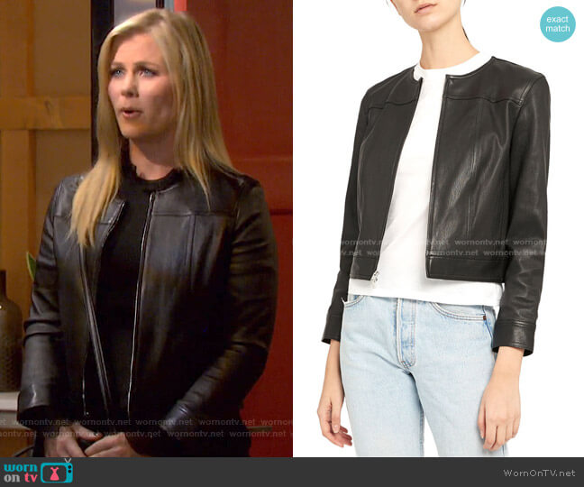 Jean Moto Jacket by Theory worn by Sami Brady (Alison Sweeney) on Days of our Lives