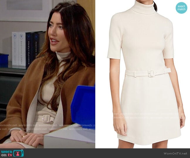 Theory Knit Combo Dress worn by Steffy Forrester (Jacqueline MacInnes Wood) on The Bold and the Beautiful