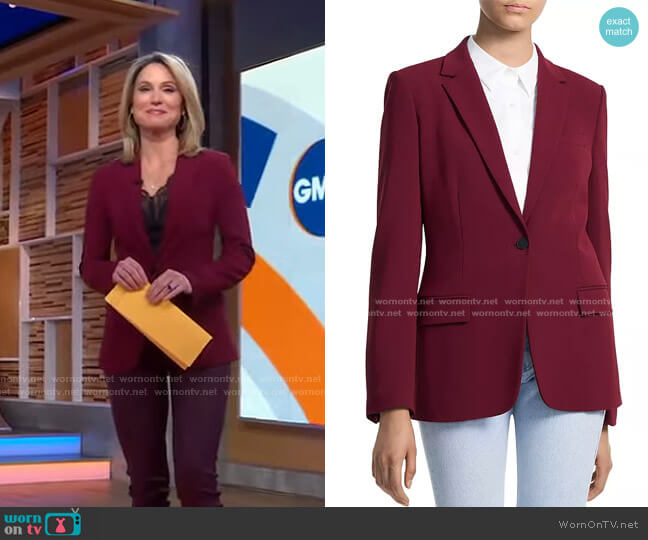 Staple Blazer by Theory worn by Amy Robach on Good Morning America