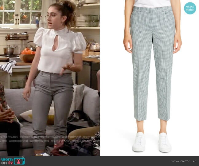 Theory Treeca 4 Wool Blend Crop Trousers worn by Jackie Raines (Rachel Sennott) on Call Your Mother