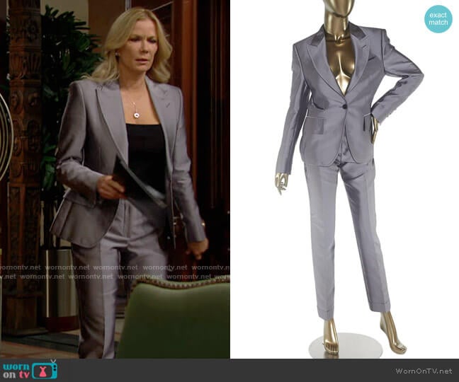 Tom Ford Silk Lavender Suit worn by Brooke Logan (Katherine Kelly Lang) on The Bold and the Beautiful