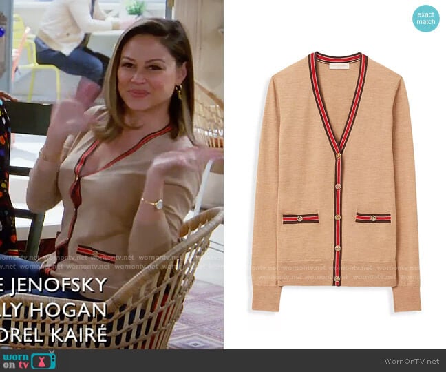 Tory Burch Madeline Cardigan worn by Tara Barnett (Vanessa Lachey) on Call Me Kat