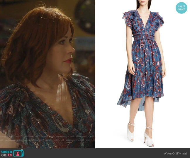 Cicely Silk Blend High/Low Dress by Ulla Johnson worn by Mary Andrews (Molly Ringwald) on Riverdale