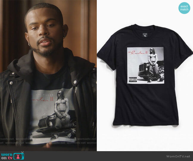 Lil Wayne The Carter Tee by Urban Outfitters worn by Aaron Jackson (Trevor Jackson) on Grown-ish